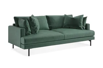Menard 4-sits Djup Sammetssoffa - Mörkgrön - Products - Möbler - Soffa - Sammetssoffa