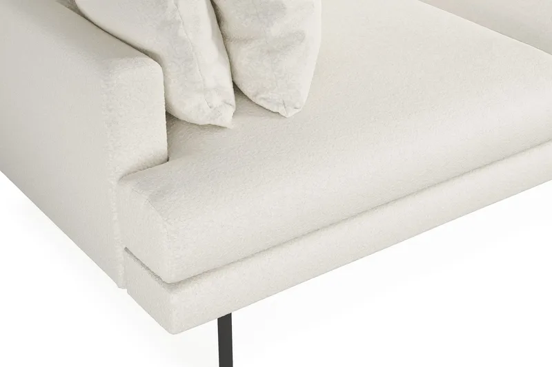 Menard 4-sits Djup Soffa i Bouclé - Vit - Products - Möbler - Soffa - 4 sits soffa