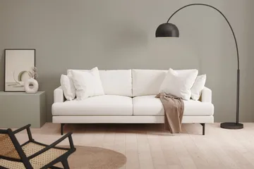 Menard 4-sits Djup Soffa i Bouclé - Vit - Products - Möbler - Soffa - 4 sits soffa
