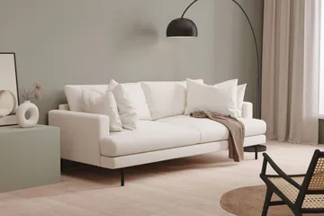 Menard 4-sits Djup Soffa i Bouclé - Vit - Products - Möbler - Soffa - 4 sits soffa