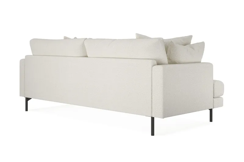 Menard 4-sits Djup Soffa i Bouclé - Vit - Products - Möbler - Soffa - 4 sits soffa