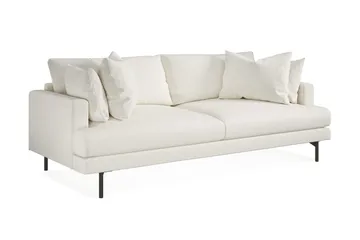 Menard 4-sits Djup Soffa i Bouclé - Vit - Products - Möbler - Soffa - 4 sits soffa