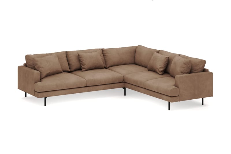 Menard 6-sits Högervänd L-formad Hörnsoffa i Manchester - Brun - Products - Möbler - Soffa - Hörnsoffa