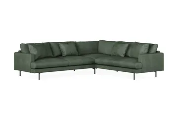 Menard 6-sits Högervänd L-formad Hörnsoffa i Manchester - Grön - Products - Möbler - Soffa - Hörnsoffa