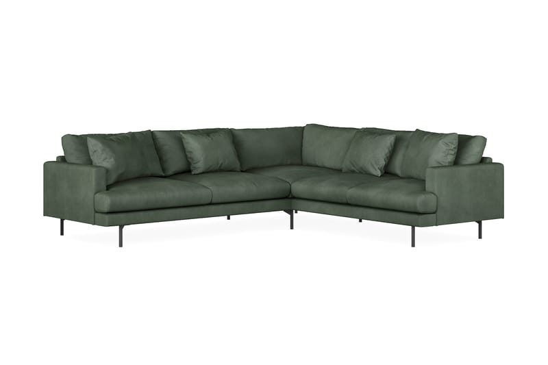 Menard 6-sits Högervänd L-formad Hörnsoffa i Manchester - Grön - Products - Möbler - Soffa - Hörnsoffa