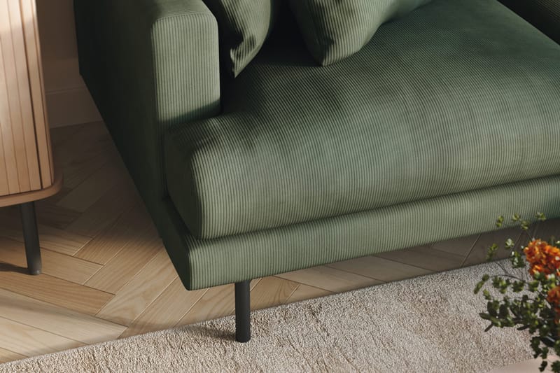 Menard 6-sits Högervänd L-formad Hörnsoffa i Manchester - Grön - Products - Möbler - Soffa - Hörnsoffa