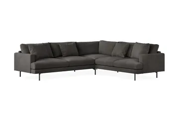 Menard 6-sits Högervänd L-formad Hörnsoffa i Manchester - Mörkgrå - Products - Möbler - Soffa - Hörnsoffa