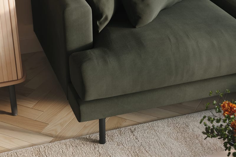Menard 6-sits Högervänd L-formad Hörnsoffa i Manchester - Mörkgrön - Products - Möbler - Soffa - Hörnsoffa