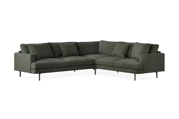 Menard 6-sits Högervänd L-formad Hörnsoffa i Manchester - Mörkgrön - Products - Möbler - Soffa - Hörnsoffa