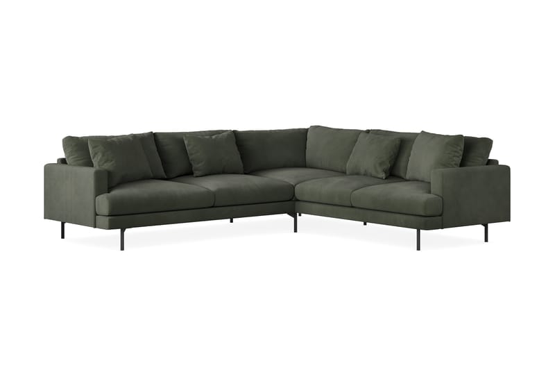 Menard 6-sits Högervänd L-formad Hörnsoffa i Manchester - Mörkgrön - Products - Möbler - Soffa - Hörnsoffa