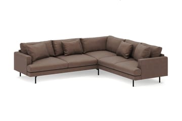 Menard 6-sits Högervänd L-formad Hörnsoffa i Tyg - Brun - Products - Möbler - Soffa - Hörnsoffa