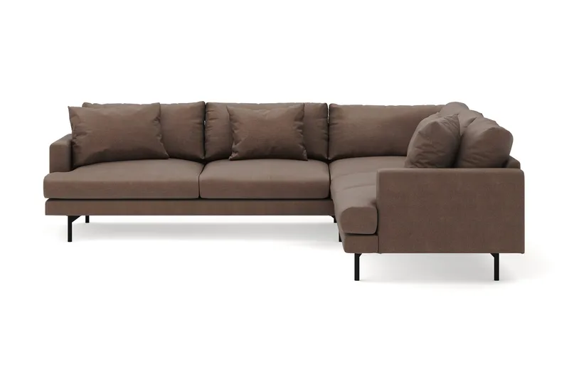 Menard 6-sits Högervänd L-formad Hörnsoffa i Tyg - Brun - Products - Möbler - Soffa - Hörnsoffa