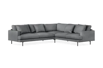 Menard 6-sits Högervänd L-formad Hörnsoffa i Tyg - Mörkgrå - Products - Möbler - Soffa - Hörnsoffa