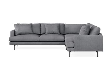 Menard 6-sits Högervänd L-formad Hörnsoffa i Tyg - Mörkgrå - Products - Möbler - Soffa - Hörnsoffa