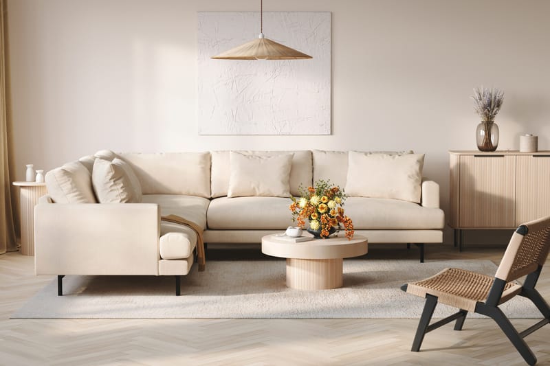 Menard 6-sits Vänstervänd L-formad Hörnsoffa i Manchester - Beige - Products - Möbler - Soffa - Hörnsoffa