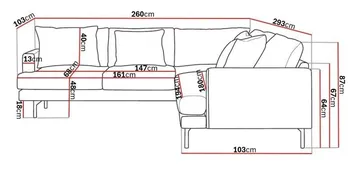 Menard 6-sits Vänstervänd L-formad Hörnsoffa i Manchester - Greige - Products - Möbler - Soffa - Hörnsoffa