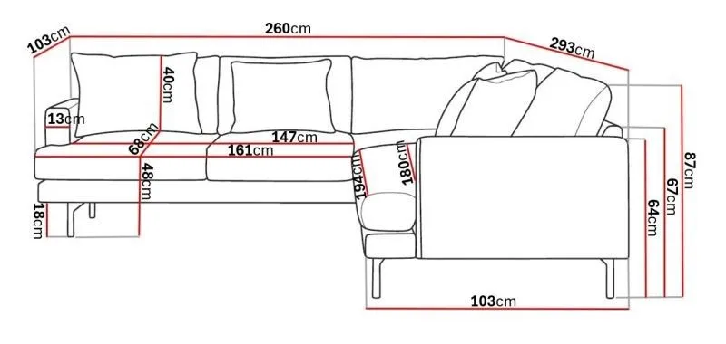 Menard 6-sits Vänstervänd L-formad Hörnsoffa i Manchester - Greige - Products - Möbler - Soffa - Hörnsoffa