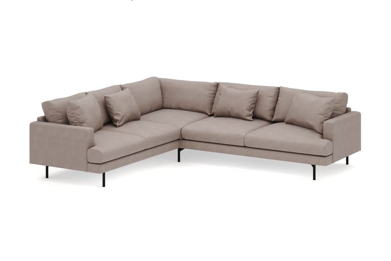 Menard 6-sits Vänstervänd L-formad Hörnsoffa i Tyg - Brun - Products - Möbler - Soffa - Hörnsoffa