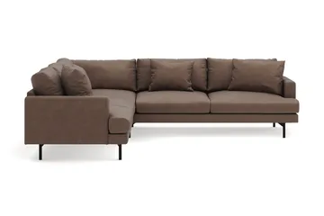 Menard 6-sits Vänstervänd L-formad Hörnsoffa i Tyg - Brun - Products - Möbler - Soffa - Hörnsoffa