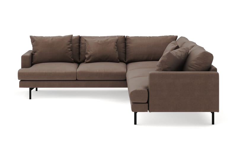 Menard 6-sits Vänstervänd L-formad Hörnsoffa i Tyg - Brun - Products - Möbler - Soffa - Hörnsoffa