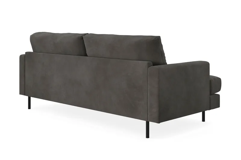 Menard Compact 3-sits Manchestersoffa - Mörkgrå - Products - Möbler - Soffa - 3 sits soffa
