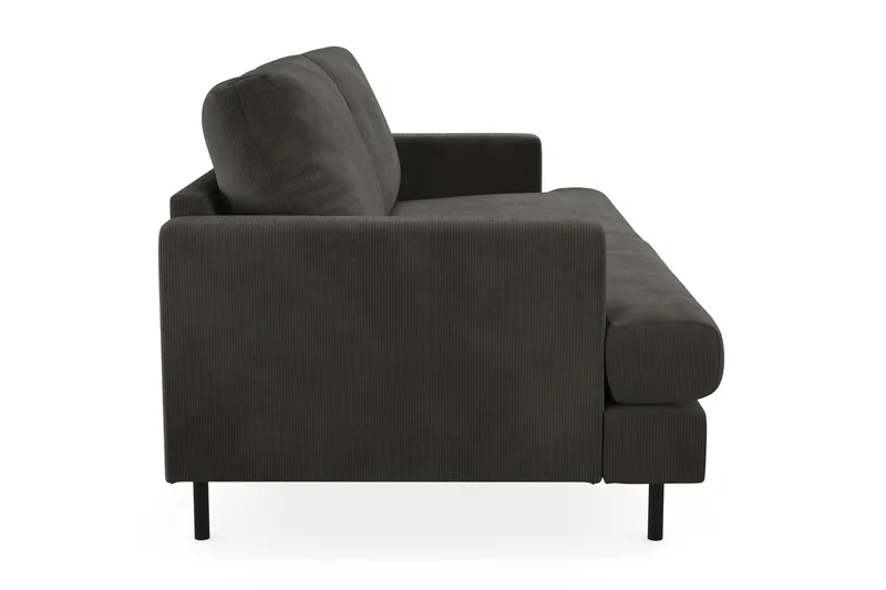 Menard Compact 3-sits Manchestersoffa - Mörkgrå - Products - Möbler - Soffa - 3 sits soffa