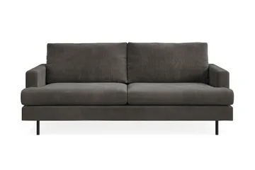 Menard Compact 3-sits Manchestersoffa - Mörkgrå - Products - Möbler - Soffa - 3 sits soffa