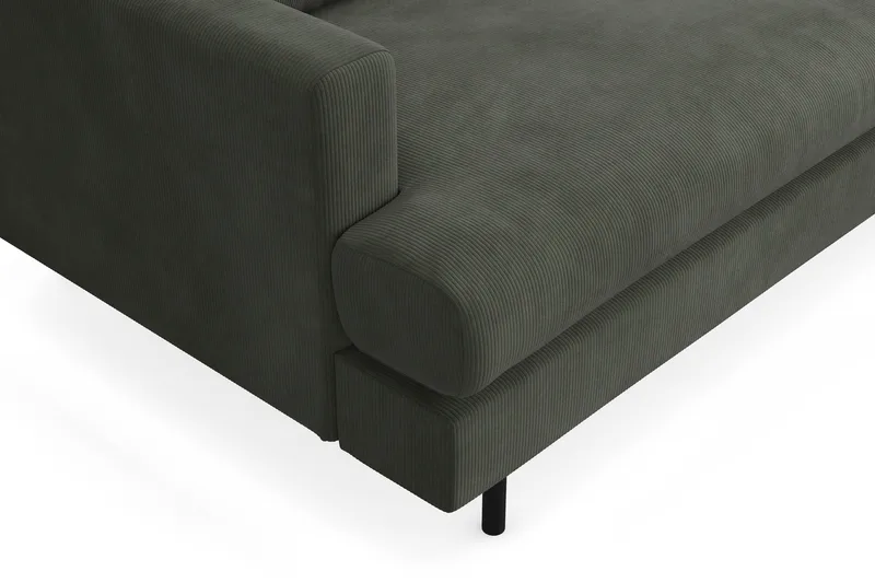 Menard Compact 3-sits Manchestersoffa - Mörkgrön - Products - Möbler - Soffa - 3 sits soffa