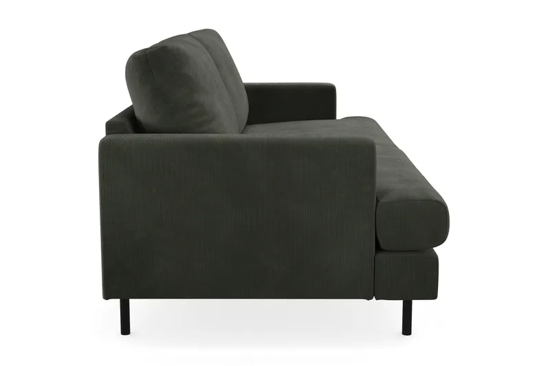 Menard Compact 3-sits Manchestersoffa - Mörkgrön - Products - Möbler - Soffa - 3 sits soffa