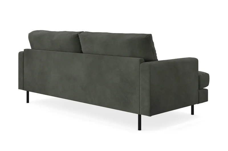 Menard Compact 3-sits Manchestersoffa - Mörkgrön - Products - Möbler - Soffa - 3 sits soffa