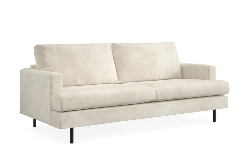 Menard Compact 3-sits Sammetssoffa - Krämvit - Products - Möbler - Soffa - 3 sits soffa