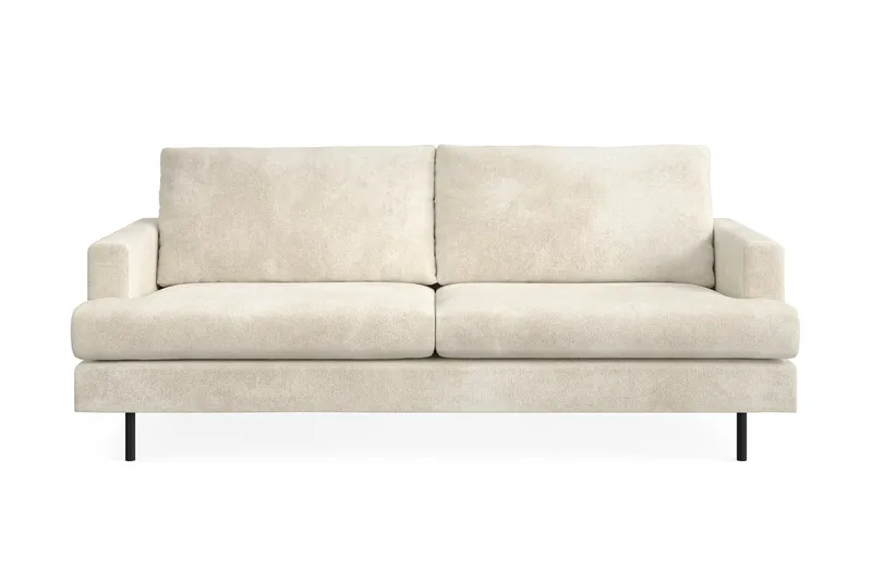 Menard Compact 3-sits Sammetssoffa - Krämvit - Products - Möbler - Soffa - 3 sits soffa