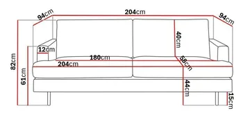 Menard Compact 3-sits Sammetssoffa - Krämvit - Products - Möbler - Soffa - 3 sits soffa
