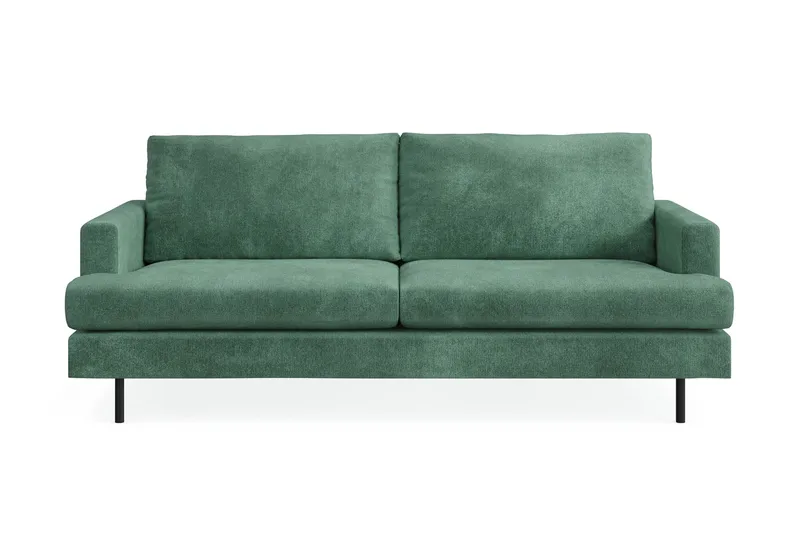 Menard Compact 3-sits Sammetssoffa - Mörkgrön - Products - Möbler - Soffa - 3 sits soffa