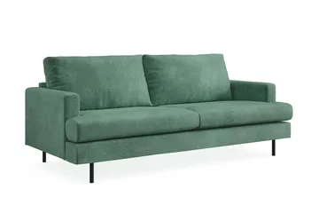 Menard Compact 3-sits Sammetssoffa - Mörkgrön - Products - Möbler - Soffa - 3 sits soffa