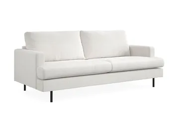 Menard Compact 3-sits Soffa i Bouclé - Vit - Products - Möbler - Soffa - 3 sits soffa