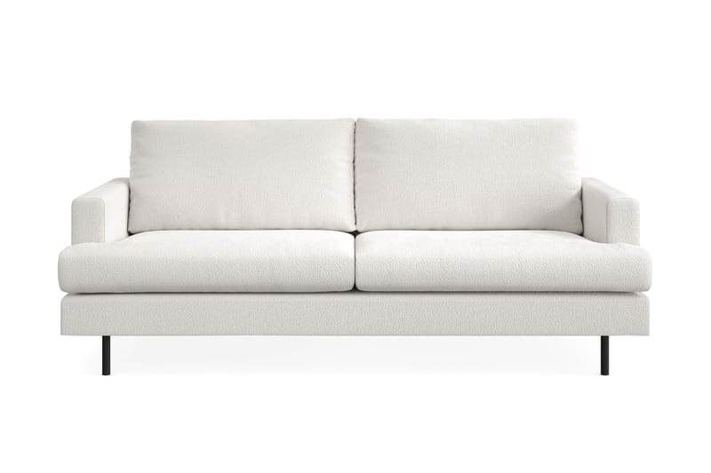 Menard Compact 3-sits Soffa i Bouclé - Vit - Products - Möbler - Soffa - 3 sits soffa