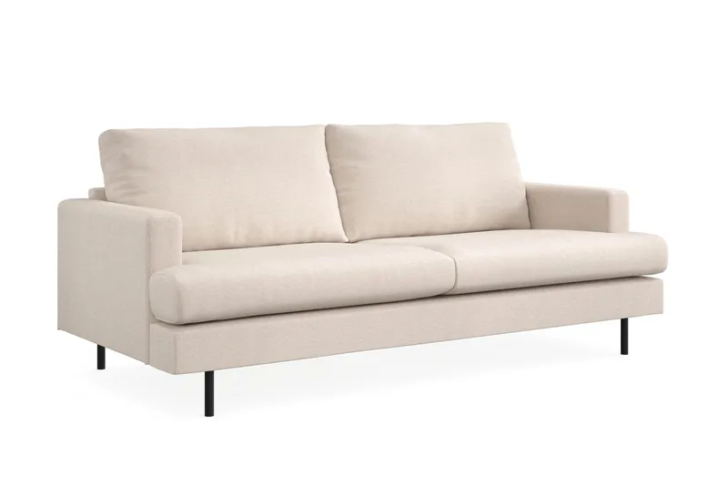 Menard Compact 3-sits Tygsoffa - Beige - Products - Möbler - Soffa - 3 sits soffa