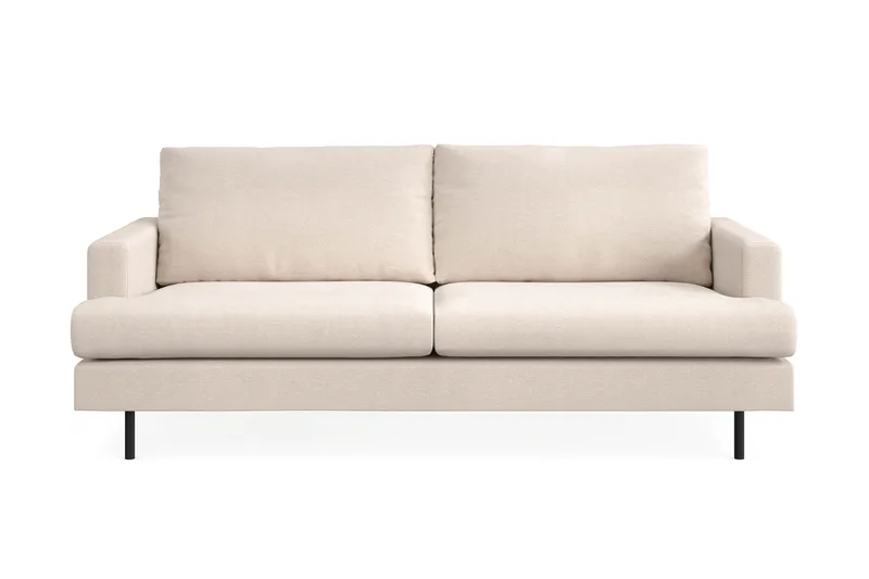 Menard Compact 3-sits Tygsoffa - Beige - Products - Möbler - Soffa - 3 sits soffa