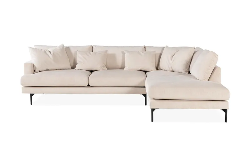 Menard Soffgrupp 4-sits Högervänd L-formad Schäslongsoffa + Stor Fåtölj i Manchester - Beige - Products - Möbler - Soffa - Soffgrupp