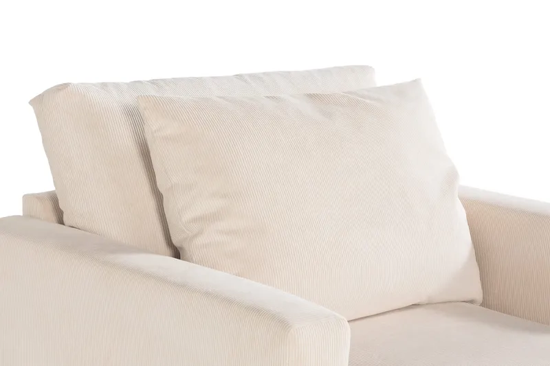Menard Soffgrupp 4-sits Vänstervänd L-formad Schäslongsoffa + Stor Fåtölj i Manchester - Beige - Products - Möbler - Soffa - Soffgrupp