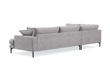Menard Premium 5-sits Vänstervänd L-formad Djup Schäslongsoffa i Chenille - Grå - Products - Möbler - Soffa - Divansoffa & schäslongsoffa
