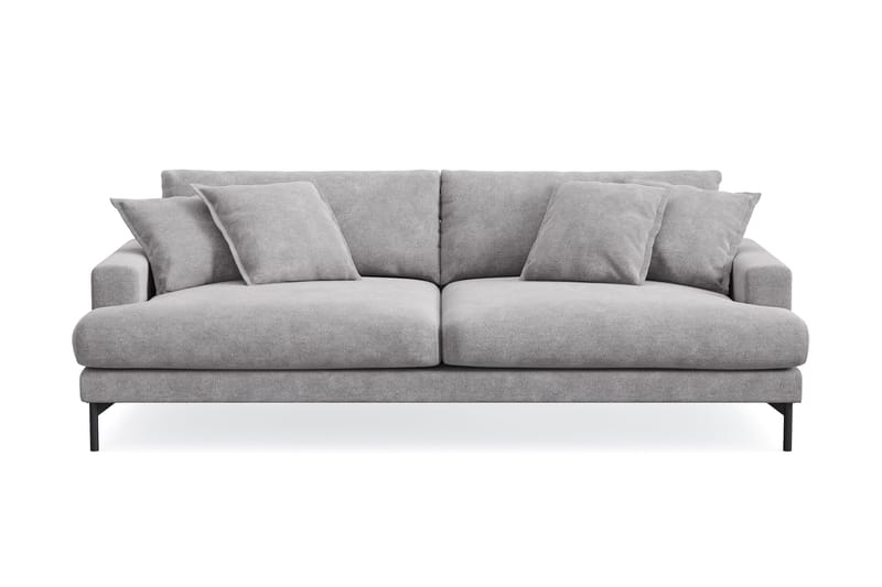 Menard Premium 4-sits Djup Soffa i Chenille - Grå - Products - Möbler - Soffa - 4 sits soffa