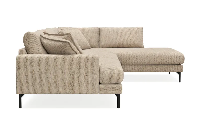 Menard Premium 5-sits Högervänd L-formad Djup Schäslongsoffa i Chenille - Beige - Products - Möbler - Soffa - Divansoffa & schäslongsoffa