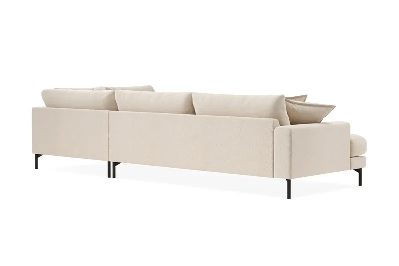 Menard Premium 5-sits Högervänd L-formad Djup Schäslongsoffa i Chenille - Ljusbeige - Products - Möbler - Soffa - Divansoffa & schäslongsoffa