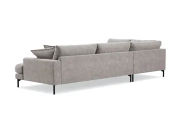 Menard Premium 5-sits Vänstervänd L-formad Djup Schäslongsoffa i Chenille - Grå/Brun - Products - Möbler - Soffa - Divansoffa & schäslongsoffa