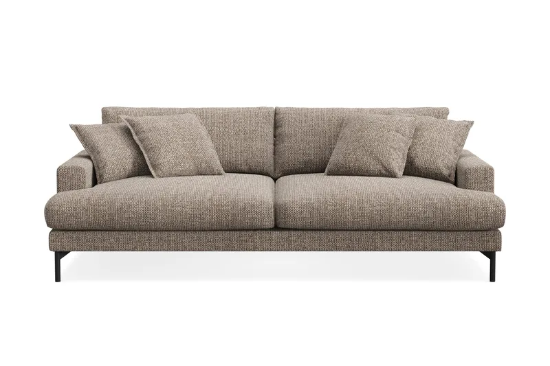 Menard Premium 4-sits Djup Soffa i Chenille - Brun - Products - Möbler - Soffa - 4 sits soffa