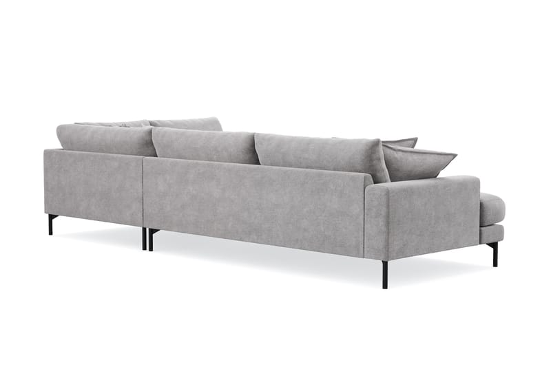 Menard Premium 5-sits Högervänd L-formad Djup Schäslongsoffa i Chenille - Grå - Products - Möbler - Soffa - Divansoffa & schäslongsoffa