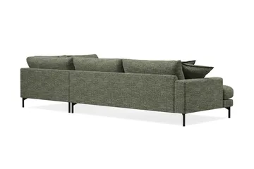 Menard Premium 5-sits Högervänd L-formad Djup Schäslongsoffa i Chenille - Grön - Products - Möbler - Soffa - Divansoffa & schäslongsoffa