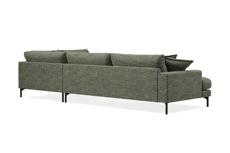 Menard Premium 5-sits Högervänd L-formad Djup Schäslongsoffa i Chenille - Grön - Products - Möbler - Soffa - Divansoffa & schäslongsoffa
